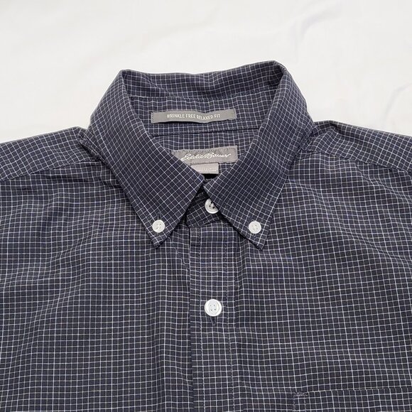 Eddie Bauer Shirt Button Up Mens Medium Relaxed Fit Long Sleeve Wrinkle Free - Picture 1 of 16